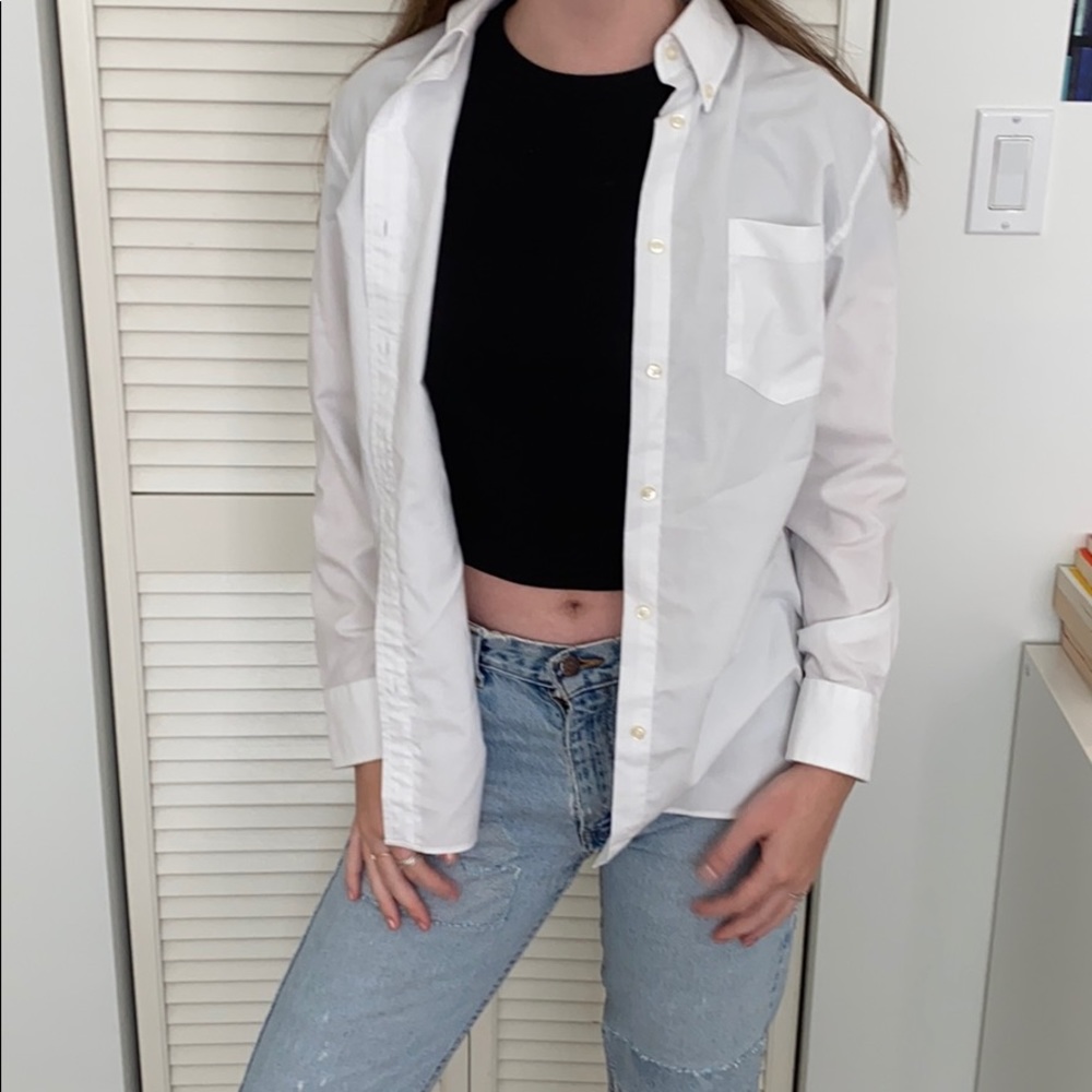 White Linen Button Up